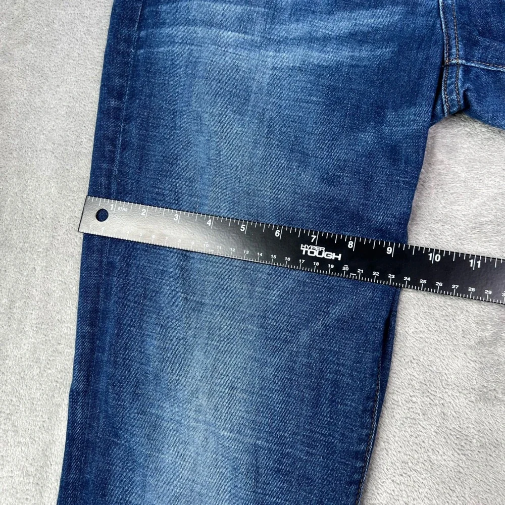 Joe's The Brixton Jeans Mens 32 Blue Solid Straight Narrow Fit Whiskered Denim